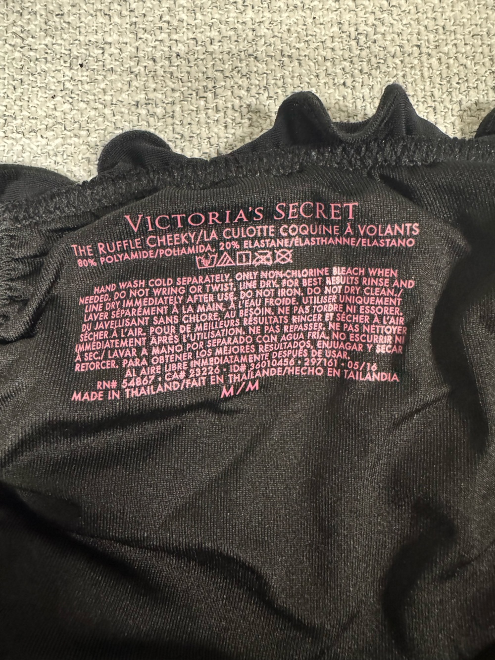 Victoria's Secret Black Ruffle Trim Bikini Bottoms for Kids - Picture 5 of 5
